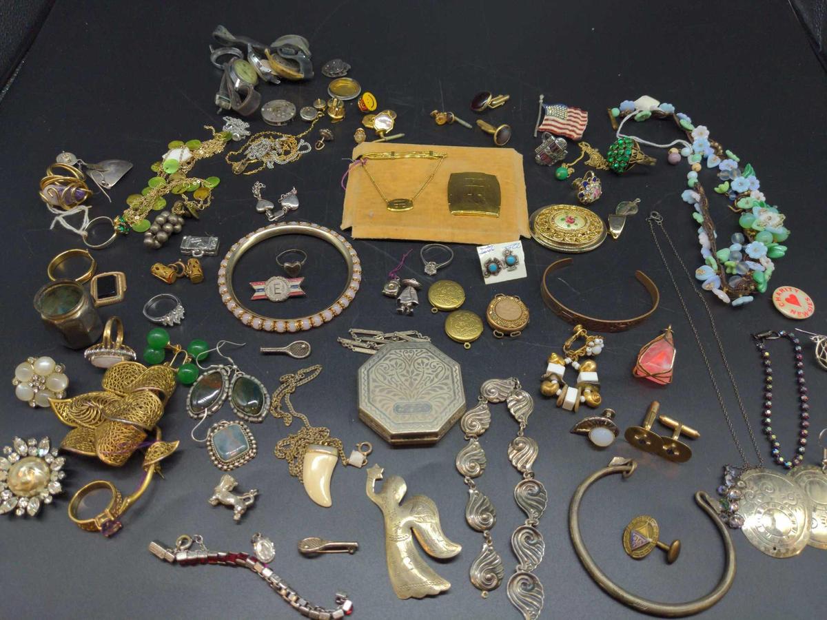 Vintage Costume Jewelry lot necklaces rings bracelets & more