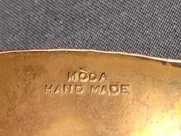 Vintage Moda sign copper cuff bracelet