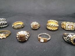 Lot of modern costume and 14k GE rings