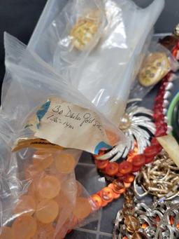 Large lot of bangles, necklaces, beads, costume jewelry