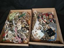 Large lot of mostly necklaces with some earrings and bracelets