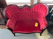 Victorian Rose Carved Settee