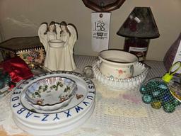 Dickens Village, Art Glass Purse, Marbles, Alphabet Baby Dish,Glassware