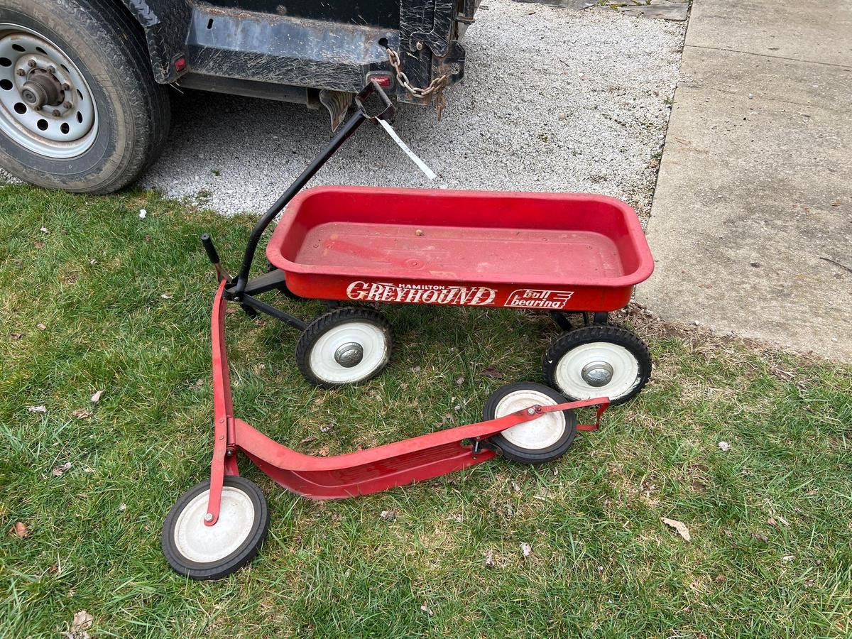 Vintage Hamilton Greyhound Wagon and Scooter