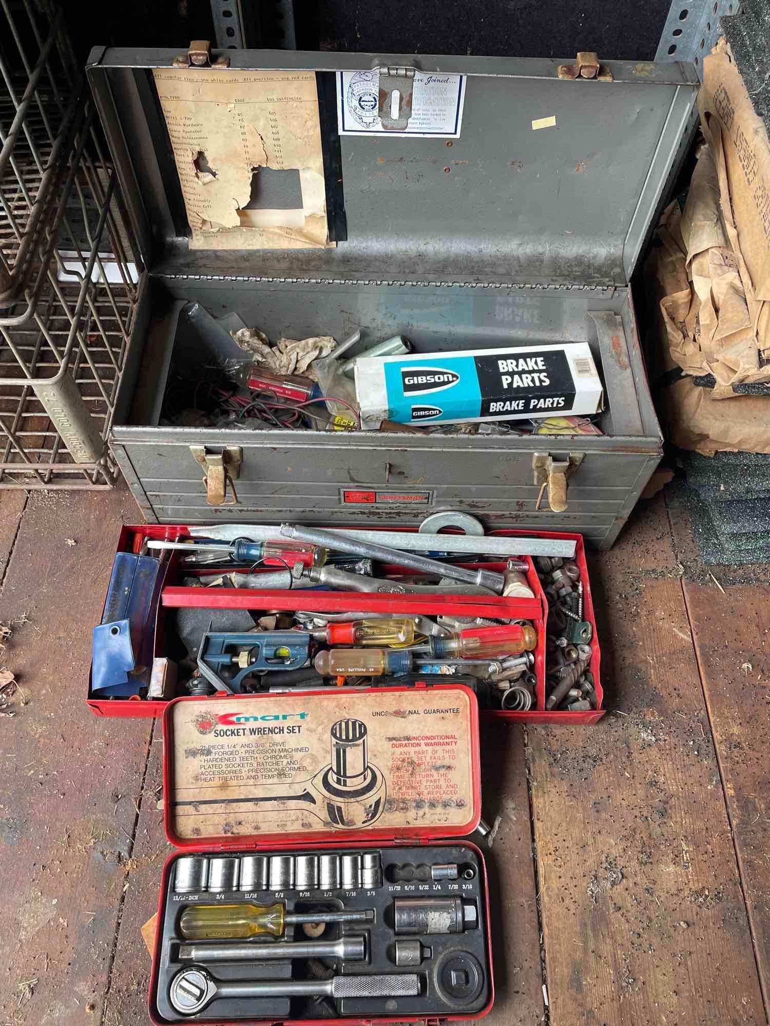 Wire Crates, Insulators, Galvanized Bucket, Toolbox, Tools, Socket Set