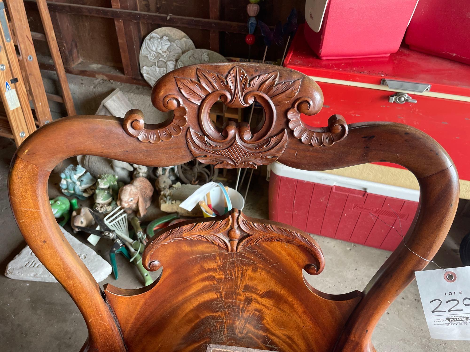 Wooden Rocking Chair, Drawers