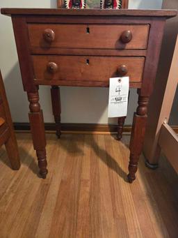 Cherry 2 Drawer End Table