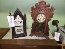 2 Ornate Mantle Clocks