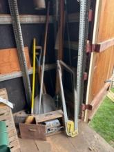 yard tools and belt sander