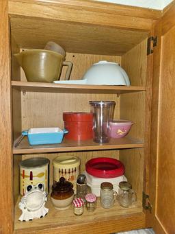 Contents of Kitchen Cabinets - Glassware, Kitchenware, Flatware, & Cooking Items