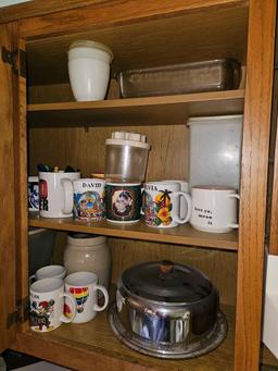 Contents of Kitchen Cabinets - Glassware, Kitchenware, Flatware, & Cooking Items