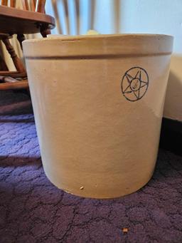 Vintage 6 Gallon Crock w/ Magazines - No Visible Chips or Cracks