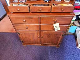 Solid Oak Hutch - Contents Sold Separately