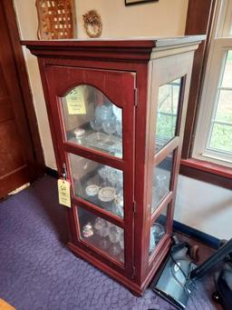 Early Colonial Style Display Case - Contents Sold Separately