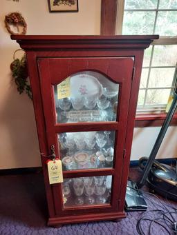 Early Colonial Style Display Case - Contents Sold Separately