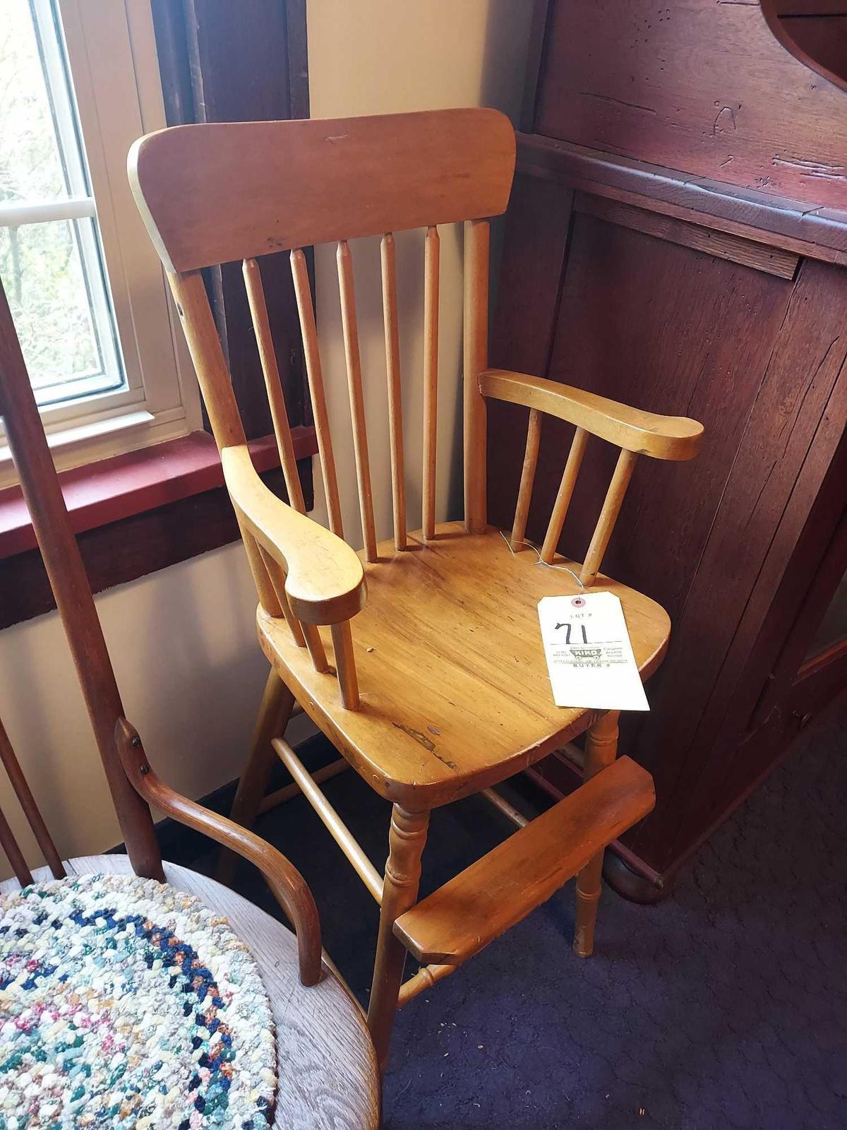 Vintage Oak High Chair