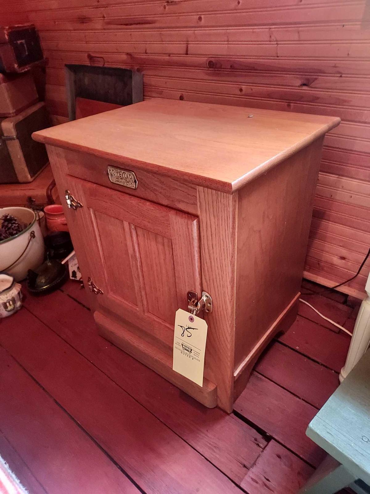 White Clad Solid Oak Cabinet