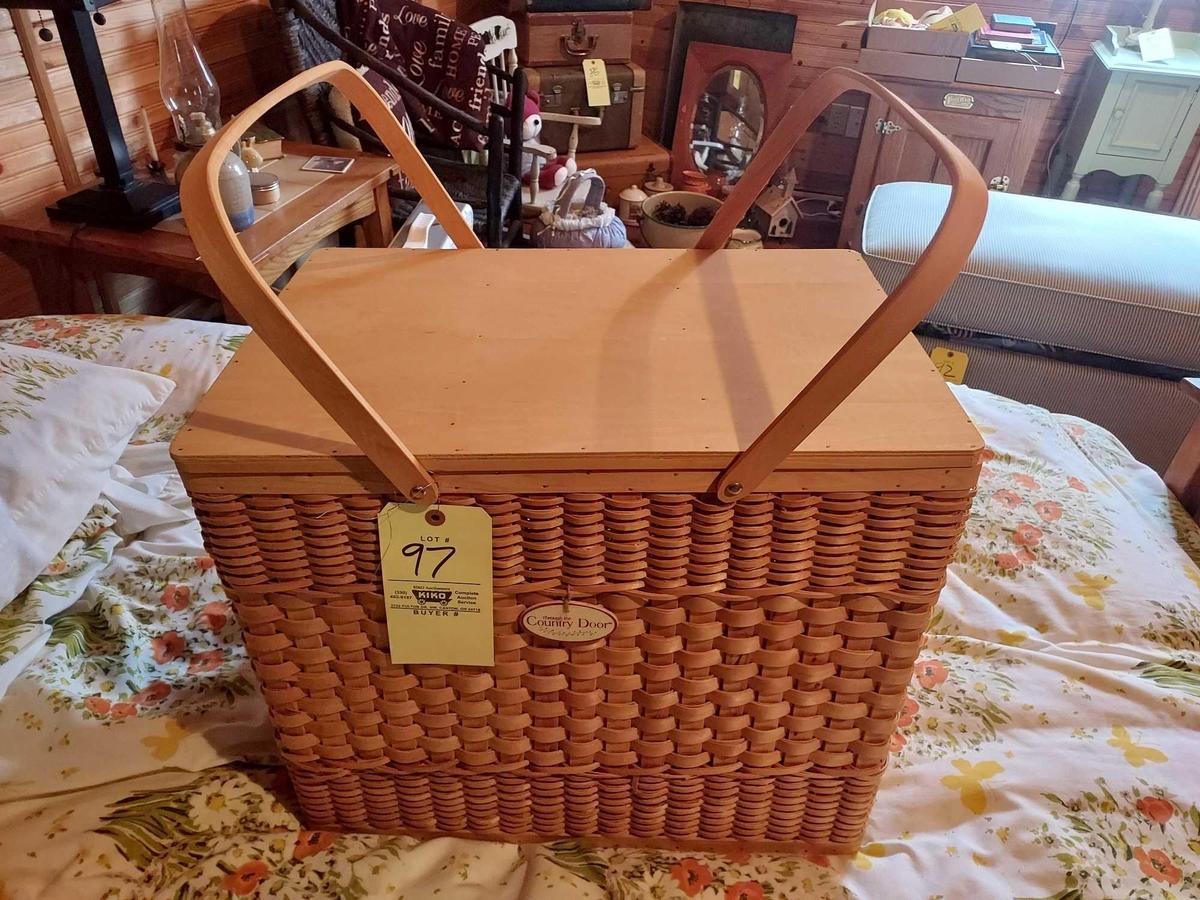 "Through the Country Door" Wicker Basket