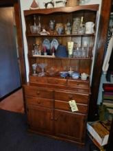 Solid Oak Hutch - Contents Sold Separately