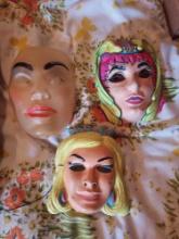 3 Vintage Halloween Masks