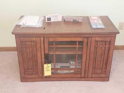 Oak Entertainment Stand & Electronics