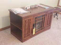 Oak Entertainment Stand & Electronics