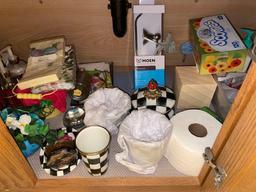 contents inside bathroom cabinet