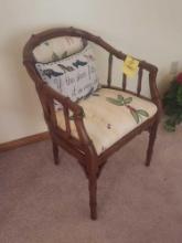 Bamboo Cushioned Arm Chair