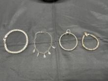 (4) Sterling Bracelets