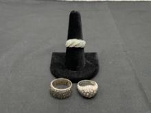 (3) Sterling Rings