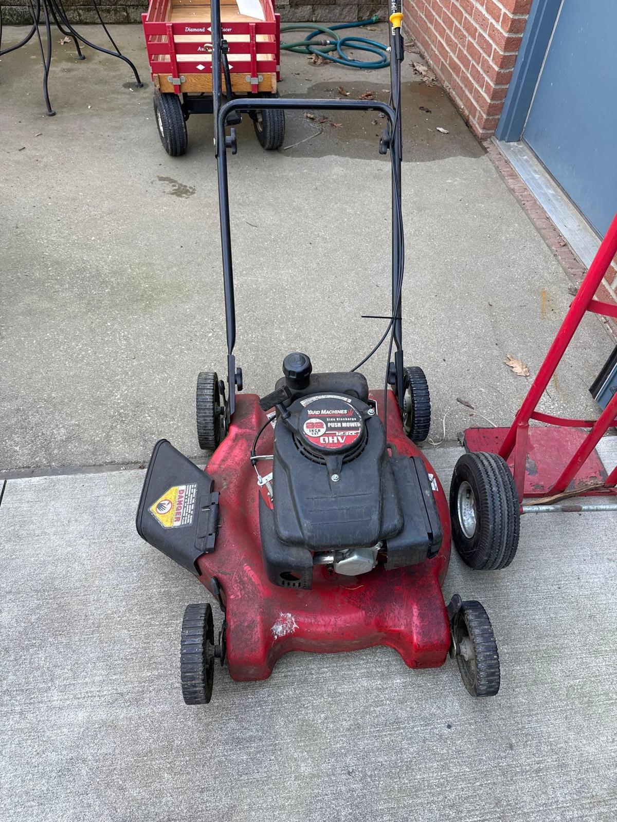 yard machines push mower