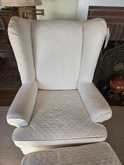 Wing Back Chair & Ottoman