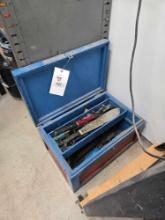 Wooden Tool Chest w/ Assorted Hand Tools