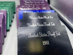 U.S. Proof Sets 1980 through 1998 (19)