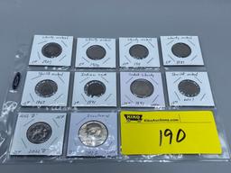 Seated Liberty Quarter, Shield, V, Buffalo Nickels, Indian Head Cent, modern Coins