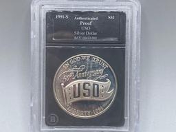 1991s USO Proof Silver Dollar