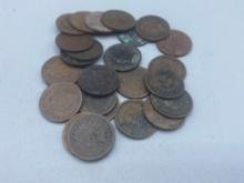 Indian Head Cents bid x 25