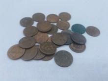 Indian Head Cents bid x 25