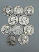 Silver Washington Quarters bid x10