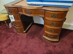 Mahogany serpentine front desk