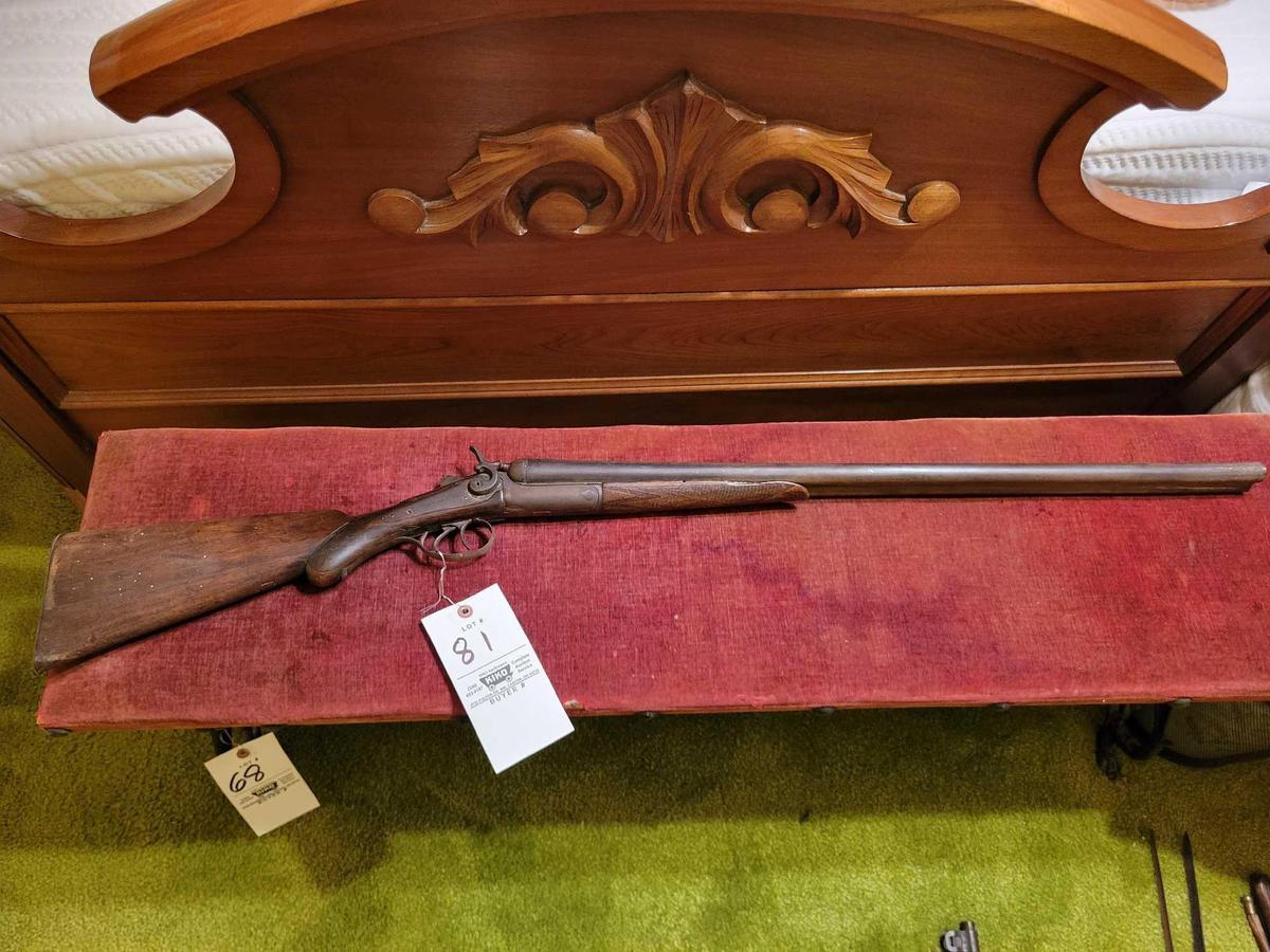 T. Barker Double barrel 12ga shotgun