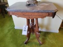 Marble top Victorian table