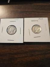 1928 Mercury dimes, bid x 2