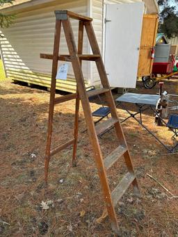 wood folding ladder