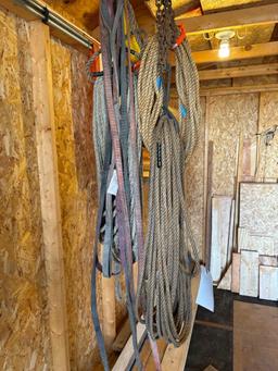 large grouping of assorted ropes