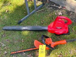 electric chainsaw, trimmer, blower