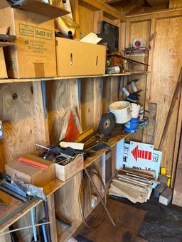 Assorted Hardware, Lumber, Bolts, Ladder Jacks