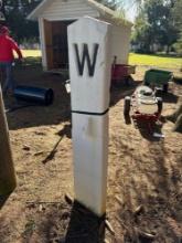 concrete whistle post a little over 5 foot exposed