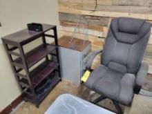 File, Chair, Shelf, Dell Monitors, Keyboard