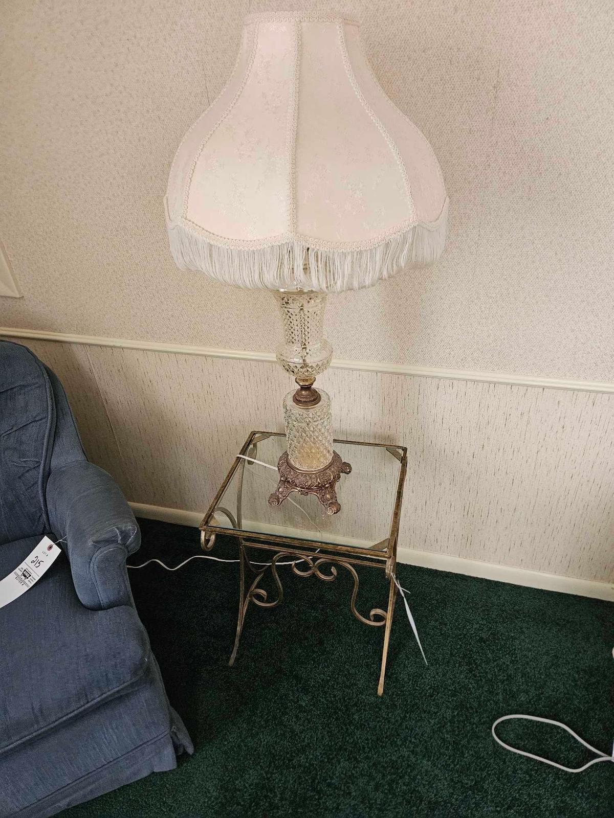 Lamp, glass stand